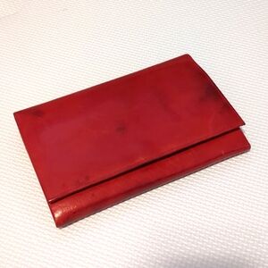 Vintage European Women's RED leather wallet